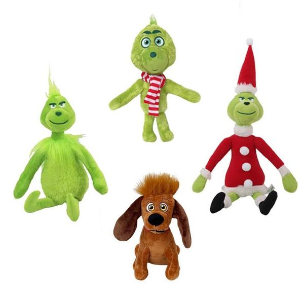 Animaux en peluche en peluche, jouets de noël, poupée de dessin animé verte pour enfants, vente en gros, livraison directe, cadeaux Dhm7X