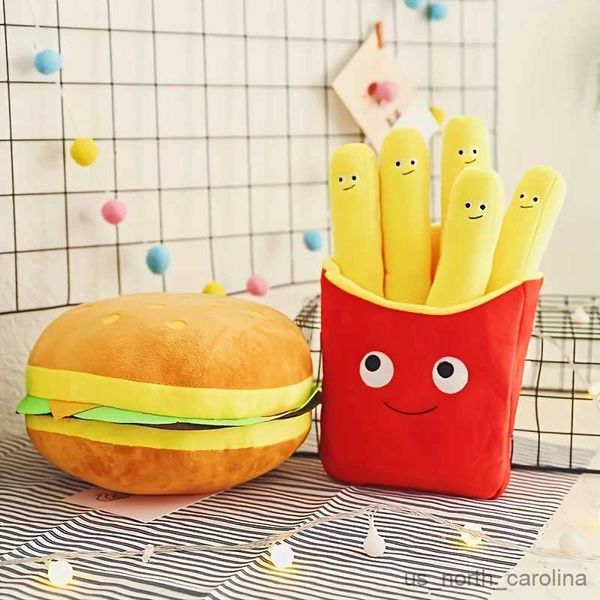 Animales de peluche de peluche Creativo Lindo Papas fritas Hamburguesa Pizza Adorno Estilo de pareja Muñeco de peluche Muñeca pequeña para niñas Niños Regalo de cumpleaños