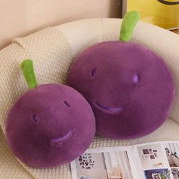 Animaux en peluche créatifs, fruits, sourire, raisin, jouets en peluche, plante en peluche mignonne, Simulation de raisin, coussin, poupée, décoration de maison, cadeaux