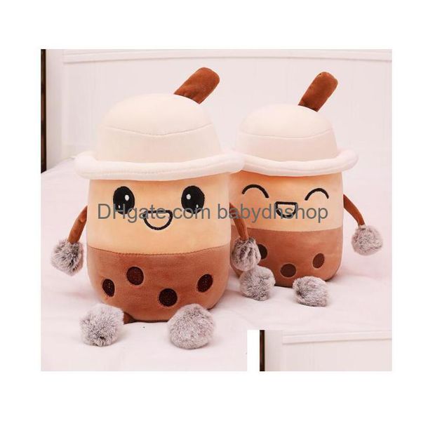 Animales de peluche de peluche Creative Pearl Bubble Tea Big Eye / Squint Lolita Design Niños sentados Slee Pillow Toy Soft Drop Delivery Toys Dh7Ef