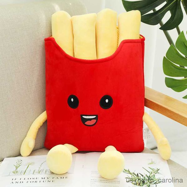 Animales de lujo rellenos Lindo dibujos animados de comida rápida Papáulectas de peluche Papas de pollo Películas Pizza Chips Lanza niños Decoración de habitaciones divertidas R230811