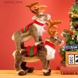 Animaux en peluche en peluche mignons renne en peluche jouet de Noël de Noël poupée