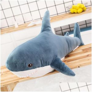 Animaux en peluche en peluche mignon requin P jouet 30 cm doux poupée animal oreiller coussin Kawaii anniversaire saint valentin cadeau pour enfants Adts Drop Otkru