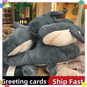 Animaux en peluche en peluche, requin mignon, jouet en peluche doux, oreiller de lecture, cadeaux d'anniversaire, coussin, poupée, cadeau L231228