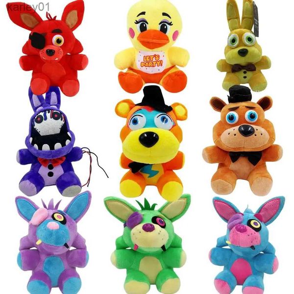 Animales de peluche de peluche Juguetes lindos Juego Muñeca 18 CM Bonnie Bear Foxy Muñecas de dibujos animados para niños Regalos YQ240218