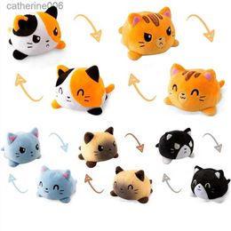 Gevulde Pluche Dieren Dubbelzijdig Kat Gato Kids Flip Plushie Dieren Peluches Voor Pulpos Speeltijd Spel Cartoon Pop Knuffel Kinderen VerjaardagscadeautjesL231027