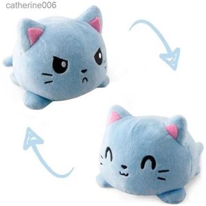 Animaux en peluche double face chat Gato enfants Flip peluche animaux peluches pour Pulpos Playtime jeu dessin animé poupée en peluche jouet enfants cadeaux d'anniversaire 231228