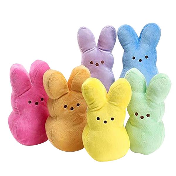 Animaux en peluche en peluche Lapin de Pâques Peeps Jouets en peluche Y Lapin mignon Simation Poupée en peluche pour enfants Enfants Oreiller doux Birthda Dhjpo