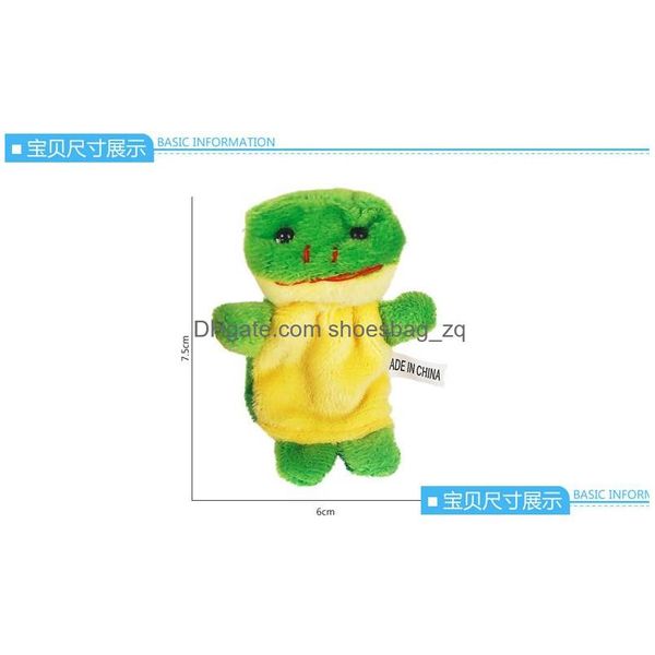 Animaux en peluche en peluche même mini-doigt animal bébé p jouet marionnettes parlant accessoires 10 groupe plus toys cadeaux