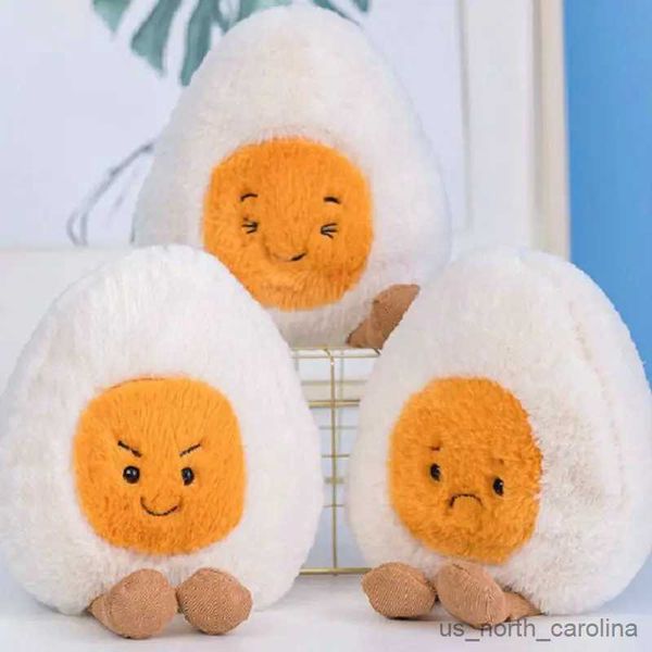 Animaux en peluche pelucheux super doux œuf à la coque en peluche peluche poupée nourriture en peluche longue peluche différentes émotions bébé apaiser jouets enfants R231110