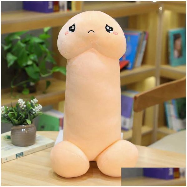 Animaux en peluche en peluche Fun Kawaii Long Penis Jouets Oreiller Sexy Doux Coussin drôle Simation Cadeau à la maison pour petite amie Q0727 Drop Deliv Otqtk