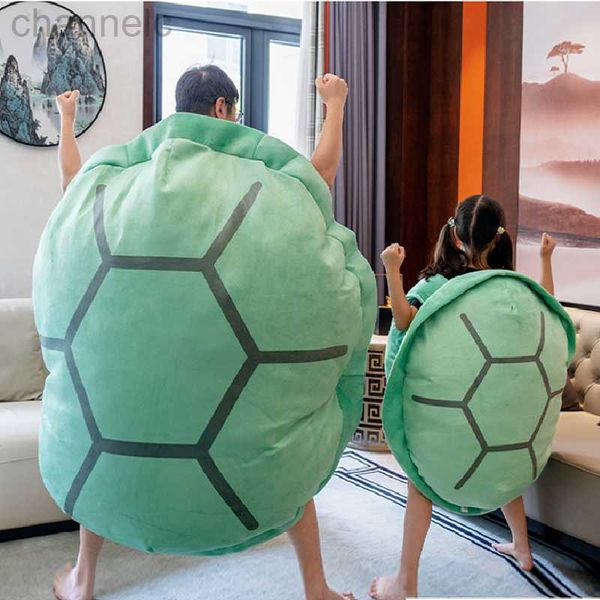 Gevulde Pluche Dieren Grappige Draagbare Schildpad Shell Speelgoed Creatieve Partij Cosplay Schildpad Pop Dier Kussen Kussen Interessante Gift