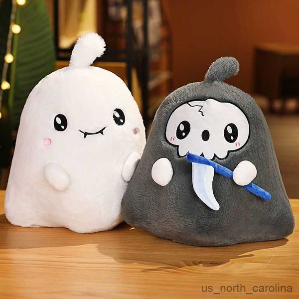 Animales de peluche de peluche Cartoon Lindo Reaper Plush Doll Toy Figura Ghost Cushion Die Doll Decor Christmasgift R230811