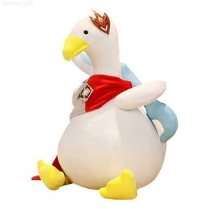 Animaux en peluche en peluche Genshin Impact Tartaglia Canard Jouet Doux Childe Canard En Peluche Jouets Câlin Oreiller Jeter Peluche Poupée Fluffy Hug Coussin pour Garçons L230707