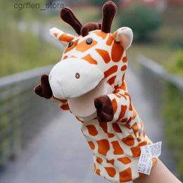 Gevulde pluche dieren Giraf handpop dier pluche pop educatieve babyspeeltjes leeuw olifant bunny aap giraffe tijger zacht speelgoed gevuld doll240327