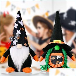 Gevulde pluche dieren Halloween Party pluche poppen gezichtsloze kabouters Rudolph Pumpkin Hat 23 cm pop speelgoed meisje jongen favoriete cadeau Drop Deli Dh9Yt