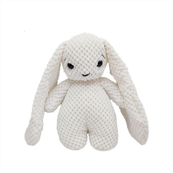 Animaux en peluche en peluche faits à la main longue oreille gros lapin crochet ours laine poupée en peluche animal en peluche avec des jouets d'ordures bébé soda bébé accessoires de photographie 230619