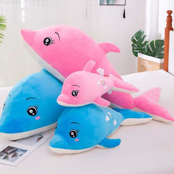 Peluches Peluches Vente Chaude 60cm Enfants Mignon Dauphin En Peluche Jouet Poupée Apaisant Poupée Oreiller Bébé Aime Anniversaire Cadeau De Noël Livraison Gratuite L230707