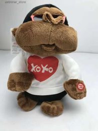 Animaux en peluche en peluche Vente des jouets en peluche électriques tambour battre l'orang-outan chant et dansant poupée en peluche singe enfant cadeau l47