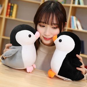 Animaux en peluche pingouin doux à câliner, jouets pour enfants, poupée en peluche, décorations pour enfants, cadeau d'anniversaire pour enfants