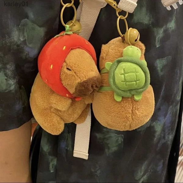 Animaux en peluche Kaii Capybara jouets femmes mignon Capibara sac pendentif porte-clés enfants sac à dos décor fête anniversaire cadeau Fluffty poupée usine YQ240218