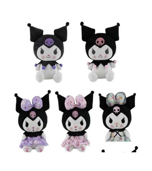 Animales de peluche de peluche Kawaii Kuromi, muñecos de dibujos animados, juguetes, modelo suave, juguete encantador para niños, niñas, fanáticos, entrega completa, regalos 2540036