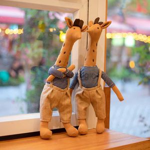 Gevulde Pluche Dieren Kawaii Speelgoed Voor Kinderen Schattige Herten Pop Mooie Giraffe Kinderen Meisjes Baby Sussen Home Decor 230217 240307