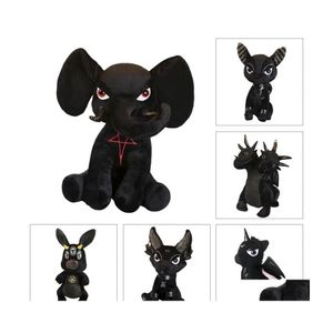 Gevulde pluche dieren Killstar Devil Toy Black Pentagram Rabbit Elephant Hydra Anubis Gifts For Children Kid LJ201126 Drop de Dhsik