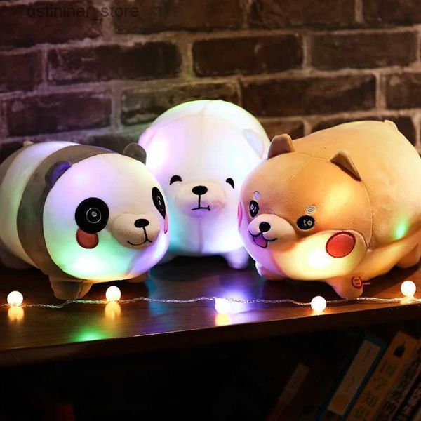 Animales peluche rellenos Led brillante Panda Plush juguete colorido Aniamls relleno aniamls luminoso perno oso polar muñecas para niños l47