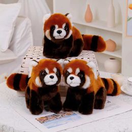 Animaux en peluche en peluche réaliste 30 cm réaliste moindre Panda Pouluche de peluches Doupée allongée Softoon Soft Farmed Babys Babys apaiser Pouteau pour les filles Gift