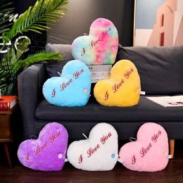 Animales de peluche de peluche con luz LED, corazón de amor, juguete de peluche, peluche suave, luminoso, cojín de amor, decoración de habitación, fiesta, regalo de cumpleaños para niños