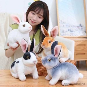 Animaux en peluche en peluche longues oreilles réaliste lapin en peluche jouet réaliste Animal en peluche poupée jouets pour enfants filles cadeau d'anniversaire décor de chambre R231110