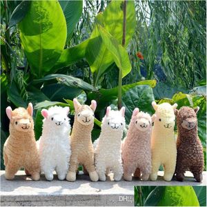 Gevulde pluche dieren mooie 23 cm witte alpaca lama speelgoedpop dieren poppen Japanse schapen zachte alpacasso voor kinderen verjaardag Christm dhrqk