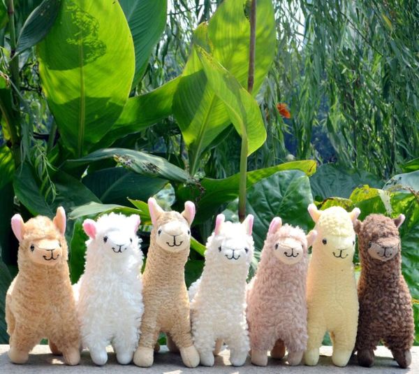 Animales de peluche rellenos Encantadores 23 cm Alpaca blanca Llama Muñeca de juguete Muñecas de animales Ovejas japonesas Alpacasso suave para niños Cumpleaños Christm Dhjec