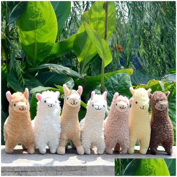 Animaux en peluche en peluche Beau 23cm blanc alpaca Llama P Toy Doll Dolls Animals japonais Soft Alpacasso for Kids Birthday Christm Dhitc