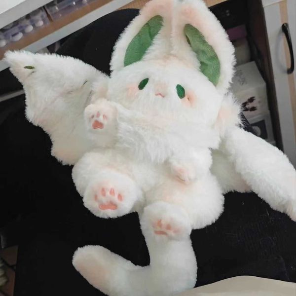 Animales de peluche de peluche Espíritu mágico Conejo de peluche de juguete Murciélago blanco Animal lindo Creativo Divertido Plushie Almohada de peluche Conejito suave Niño Niña Regalo de cumpleaños Z0518