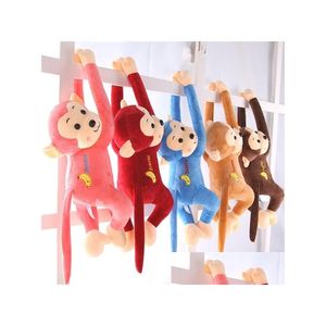 Peluches en peluche Animaux Singe Animal Jouet Long Bras Queue Poupée Doux Apaiser Jouets Décoration De La Maison Rideaux Suspendus Q0727 Drop Livraison G OTCPB