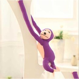 Gevulde pluche dieren Monkey speelgoed baby snoepkleur lange arm staart poppen peuters cartoon cartoon companion speelgoed kinderen feest voorstander van decor 202 dhfun