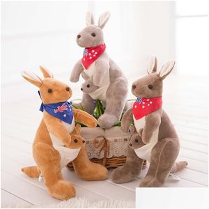 Gevulde pluche dieren moeder en kind kangaroo poppen poy cartoon ouder-kind paradijs drop levering speelgoed geschenken dhbp2