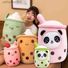 Animaux en peluche en peluche Nouveau dessin animé mignon bulle de thé en peluche jouet en peluche nourriture au lait thé poupée douce Boba fruits tasse de thé oreiller coussin enfants jouets cadeau d'anniversaire L231228