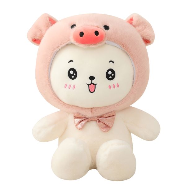 Animaux en peluche en peluche Nice Huggable 1pc 2560cm Super Kawaii Lapin Jouets Mignon Requin Ours Doux Accompagner Oreiller Enfants Cadeau D'anniversaire Poupées 230617