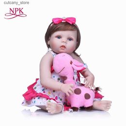 Animaux en peluche NPK 22 poupées nouveau-nés réalistes poupées renées bébés corps complet en silicone vinyle Bebe cadeau de noël pour les filles jouet réaliste pour enfants L240322