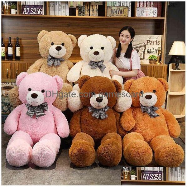 Animaux en peluche en peluche NT 95/120 / 140 cm ours en peluche doux P jouets rose marron super grand oreiller oreiller animal coussin enfants cadeau d'anniversaire Dhu9Q