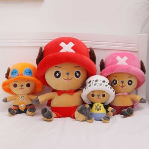 Gevulde pluche dieren één stuk anime figuur tony chopper gevulde pluche poppen speelgoed slaapkamer decoratie slapen 35-70 cm kussenspeelgoed voor kindermas cadeau l230707