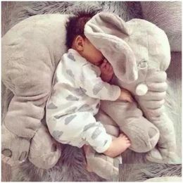 Animaux en peluche en peluche une pièce mignon 5 couleurs éléphant P jouet avec oreillers à long nez PP coton coussins de bébé en peluche éléphants doux T Dhn3D
