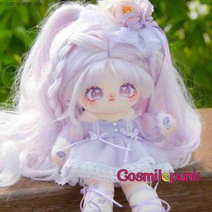 Animaux en peluche Original Lolita Purp perruque en soie douce fille en peluche 20 cm poupée corps jouet jeu Cosplay Anime sac accessoires décor mignon PDD L240322