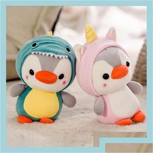 Peluche Animaux P Mignon Transformation Pingouin Poupée Sac Porte-clés Pendentif Dinosaure Jouet Grab Hine Poupées Cadeau Pour Enfants Birthd D Dh2K4