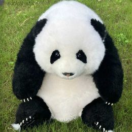 Animaux en peluche en peluche Panda Factory Menglan et Huahua Simulation Giant Panda Doll Plush Toys Offrir des cadeaux d'anniversaire aux hommes et aux femmes L411