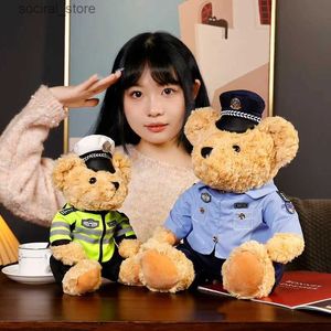 Animaux en peluche en peluche Police de la police ours jouets circuité en peluche en peluche peluche poupées jouet animal en peluche pour les enfants cadeaux d'anniversaire de Noël garçons l411