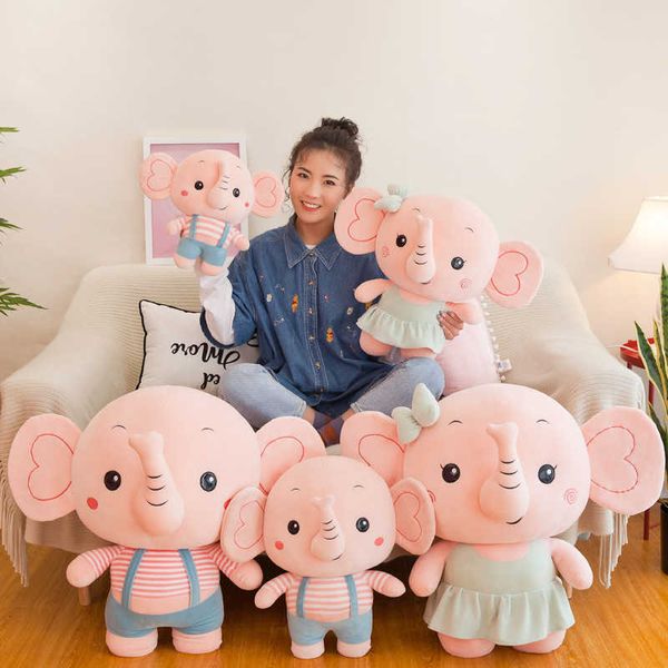 Animales de peluche de peluche, vestido de elefante, corazón, oreja grande, pareja, amante, Animal de peluche, muñeca, amiga, regalo de cumpleaños